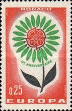 Stylized Flower with 22 Petals and Emblem of the CEPT