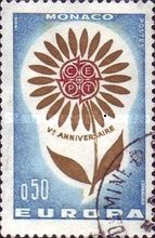 Stylized Flower with 22 Petals and Emblem of the CEPT