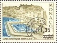 Swimming Stadium Rainier III surcharged
