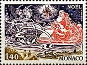 St. Nicholas in a Sleigh Over City Panorama