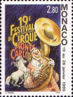 Clown with Sousaphone, Horses