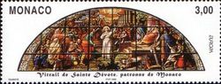 Feast of Saint Dévote; Stained-glass Window
