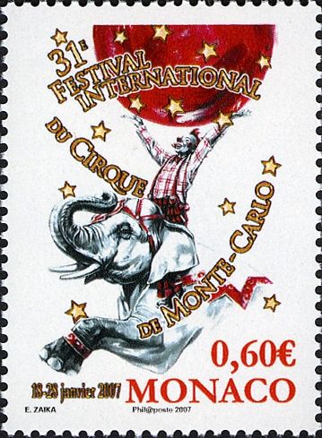 Clown on Elephant Poster
