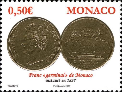5 Francs, Honoré V (1837); Currency of "Franc Germinal"