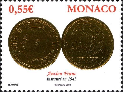 1 Franc (Aluminium Bronze) Louis II (1943)