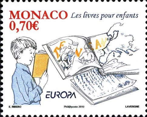 Boy Reading, Book, Pages of Text, Map of Europe