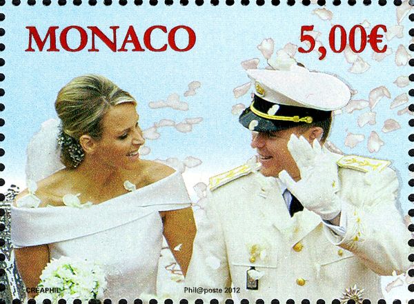 Wedding Couple Charlène Wittstock and Prince Albert II