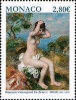"Bather Arranging Her Hair" by Renoir