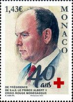 Prince Albert President of Monaco Red Cross 40 Years