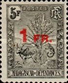 Traveller's Tree and Zebu surcharged