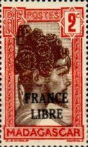 Sakalava Chief overprinted
