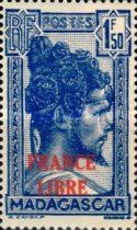 Sakalava Chief overprinted