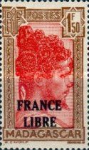 Sakalava Chief overprinted