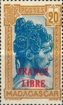 Sakalava Chief overprinted