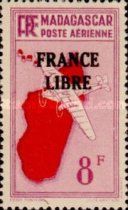 Bloch 120 over Madagascar overprinted