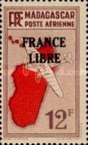 Bloch 120 over Madagascar overprinted