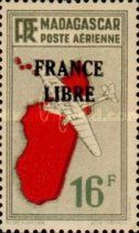 Bloch 120 over Madagascar overprinted