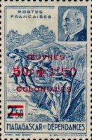 Filanzane Transport and Vichy overprinted and surcharged