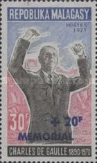 Charles de Gaulle surcharged