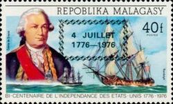 Comte de Grasse; French Frigate "Randolph" overprinted