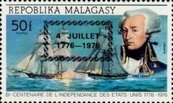 Lafayette; American Brig "Lexington" overprinted