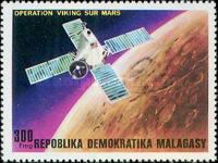 Viking probe over projected landing spot