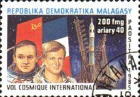 Russian and France Cosmonaut