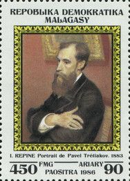 Portrait of Pavel Tretyakov, 1883, by I. Repin