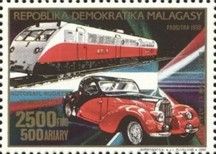 Bugatti Presidential Autorail locomotive and Bugatti Type 57