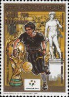 Player and Michelangelo’s David, Florence