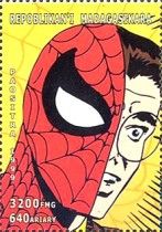 Peter Parker turning into Spiderman