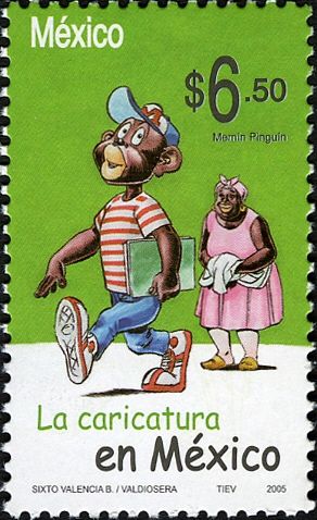 Postal Stamp V Memin Pinguin