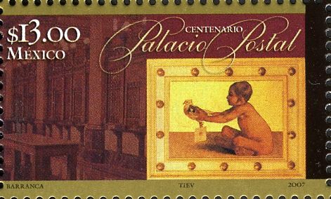 Seated nude boy holing bird