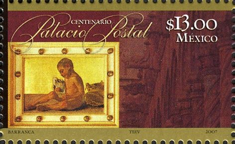 Seating nude boy holding bird