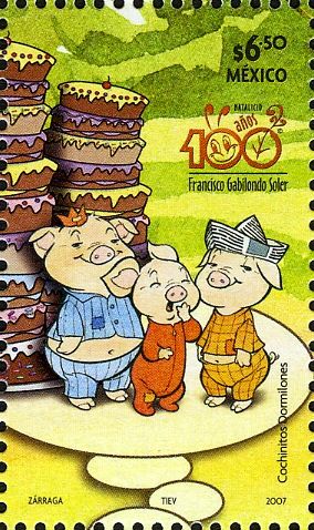 Three pigs and cakes
