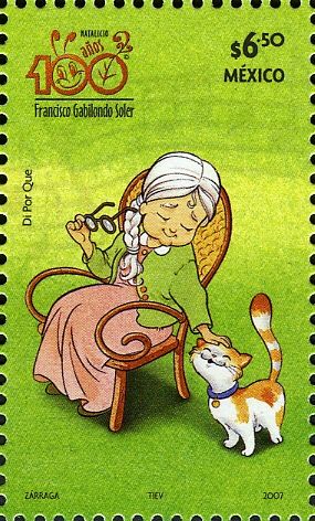 Old woman and cat