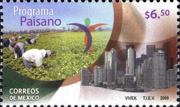 City Skyline and Agricultural Workers