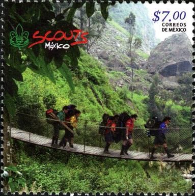 Scouts crossing Bridge