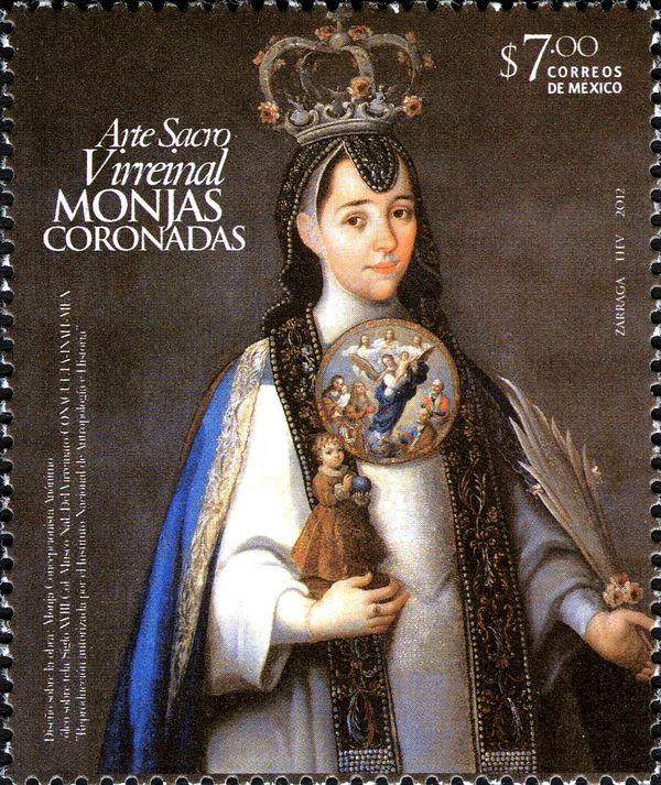 Colonial Religious Art - Crowned Nuns