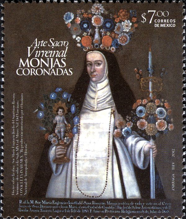 Colonial Religious Art - Crowned Nuns