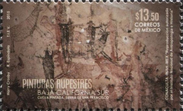 Cave paintings in the state of Baja California