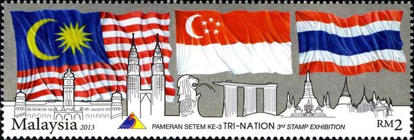 Malaysia-Singapore-Thailand flags