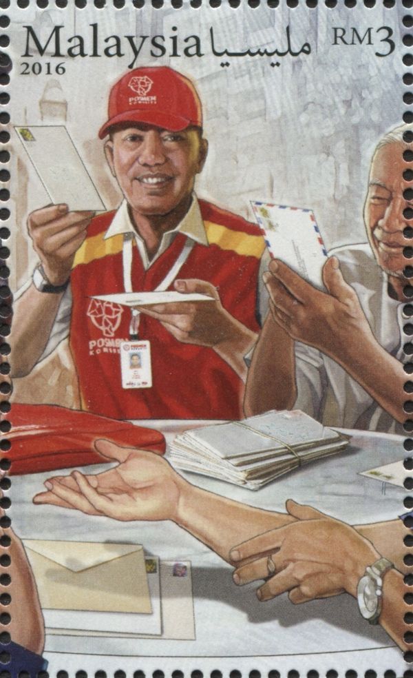 Postmen With Local Folks