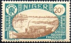 Native boat on the Niger