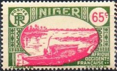 Native boat on the Niger