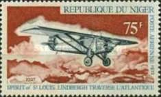 Lindbergh crossing Atlantic by Spirit of St. Louis - 1927