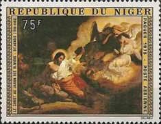 Christ in the Olives garden by Delacroix