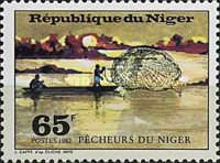 Fishermen in Niger - A hawk
