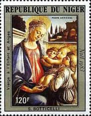 "Madonna with Child and Angels" by Botticelli