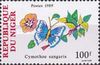 Flowering plants and butterflies - Cymothoe sangaris